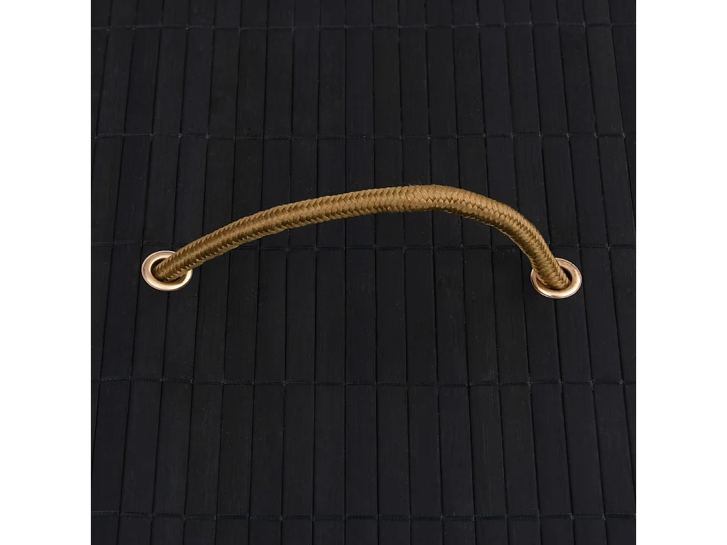 Boîtes de rangement en bambou 4 pcs Noir