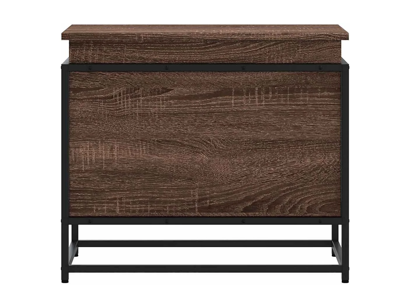 Boîte de rangement avec couvercle chêne marron bois ingénierie