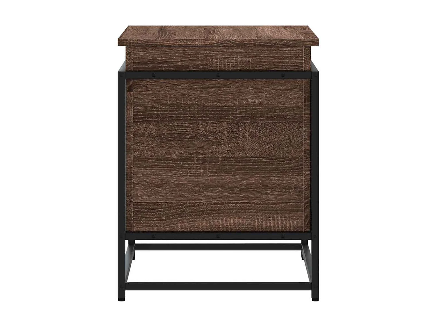 Boîte de rangement avec couvercle chêne marron bois ingénierie