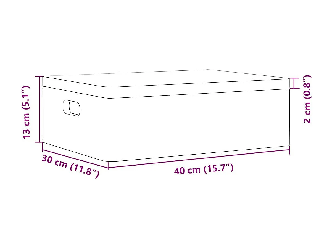 Boîte en bois avec couvercle et poignées bois de pin massif