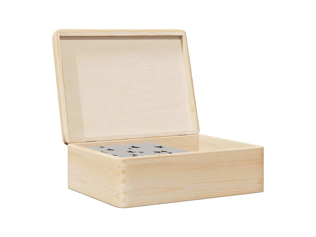 Boîte en bois avec couvercle 40x30x13 cm bois de pin massif