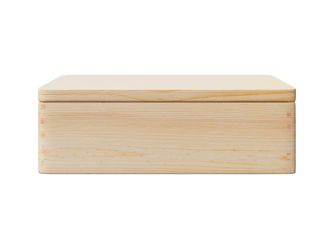 Boîte en bois avec couvercle 40x30x13 cm bois de pin massif