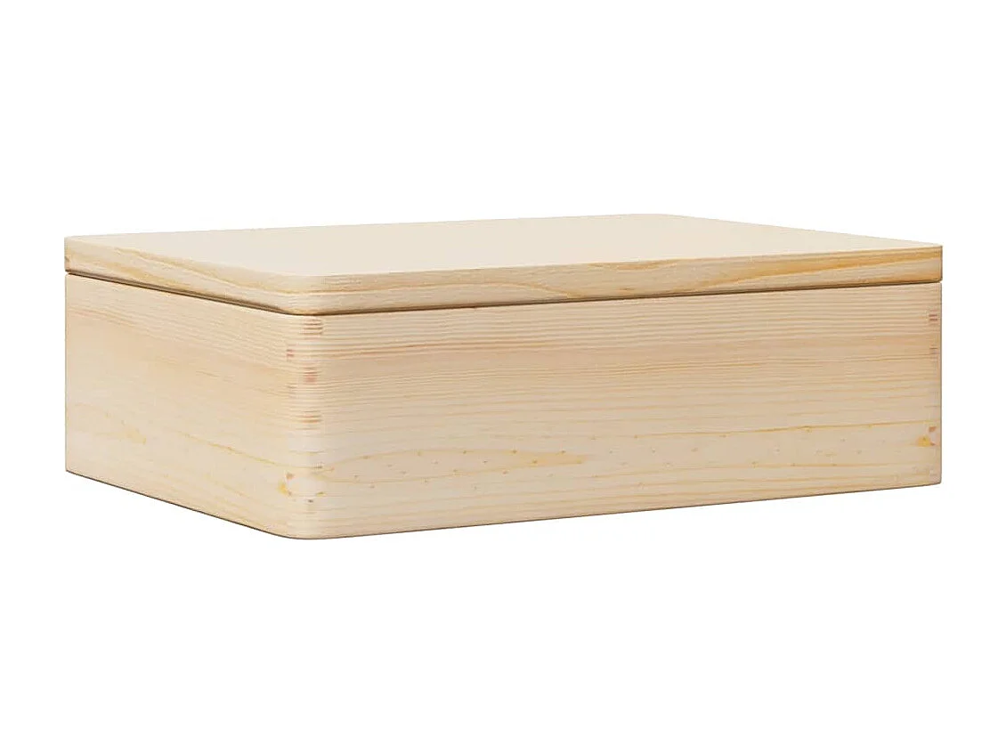 Boîte en bois avec couvercle 40x30x13 cm bois de pin massif