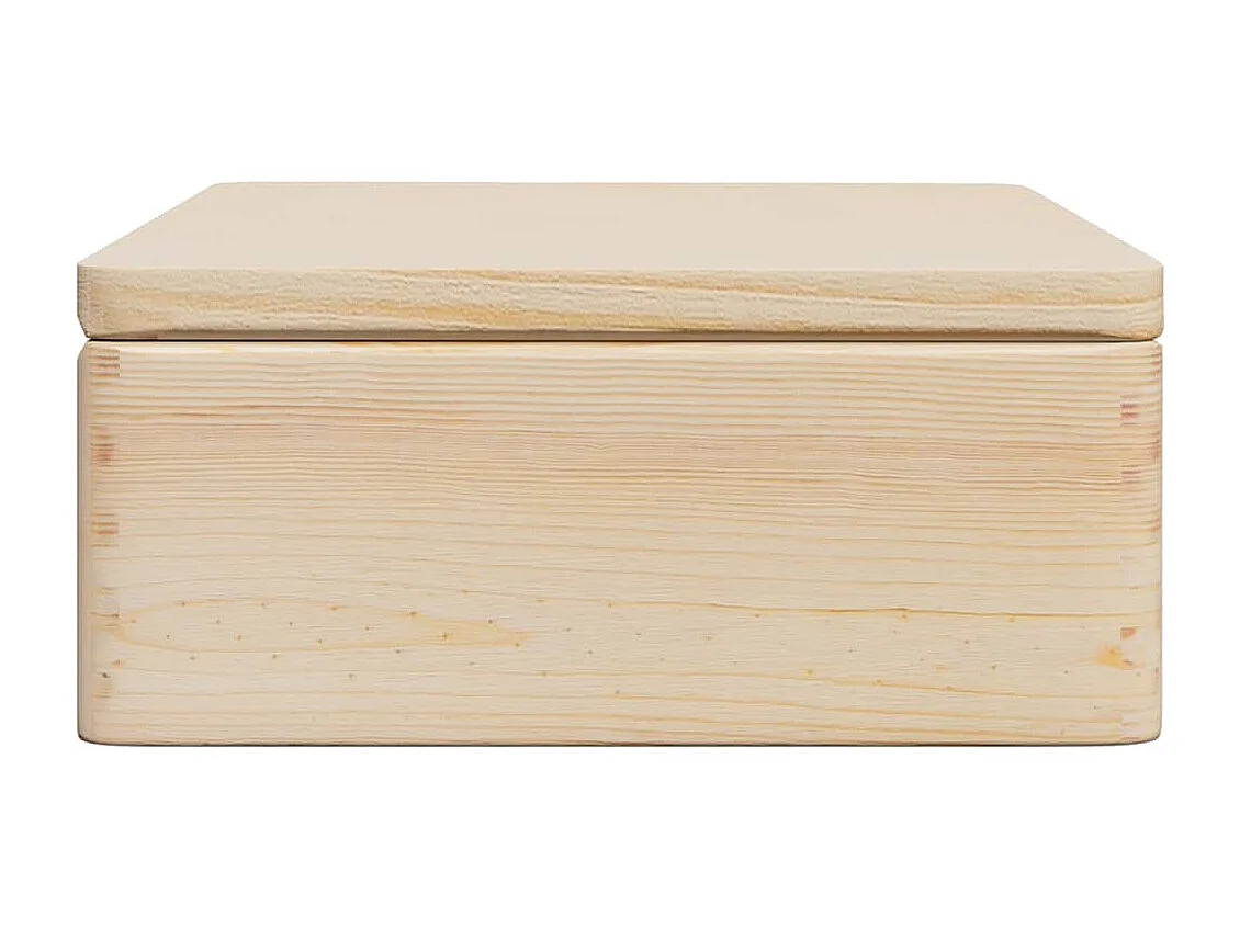 Boîte en bois avec couvercle 40x30x13 cm bois de pin massif
