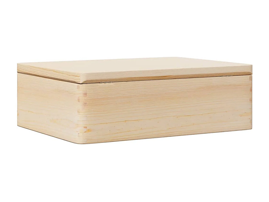 Boîte en bois avec couvercle 40x30x13 cm bois de pin massif