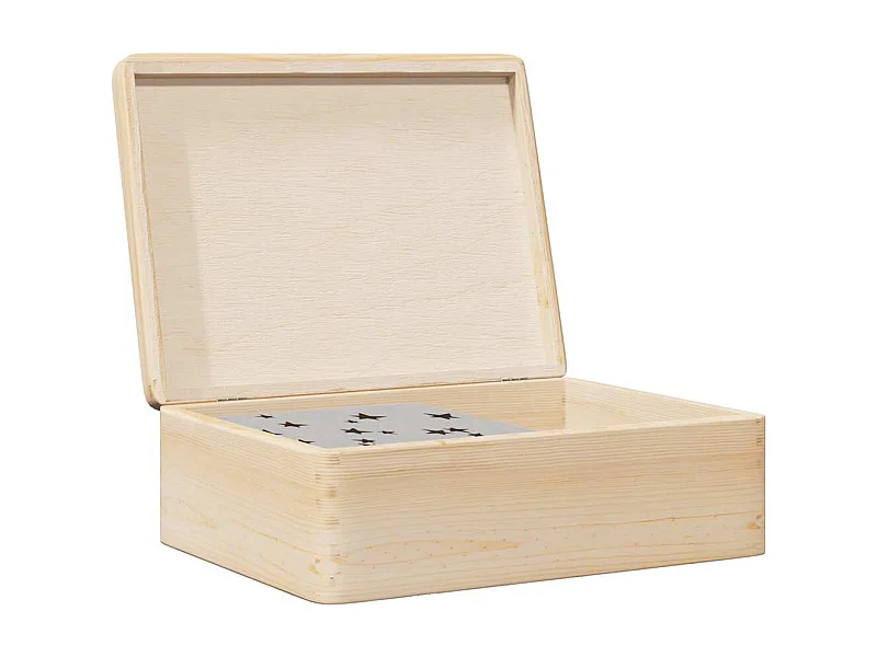 Boîte en bois avec couvercle 40x30x13 cm bois de pin massif
