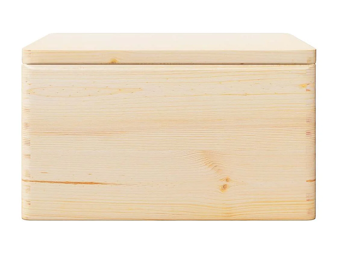 Boîte en bois avec couvercle et poignées bois de pin massif