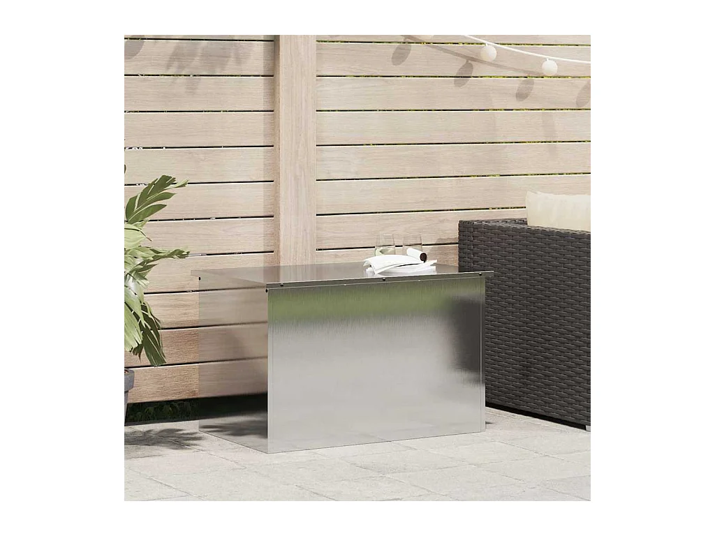 Boîte de Rangement Extérieure Réglable Argent 80 x 50.5 x 50 cm