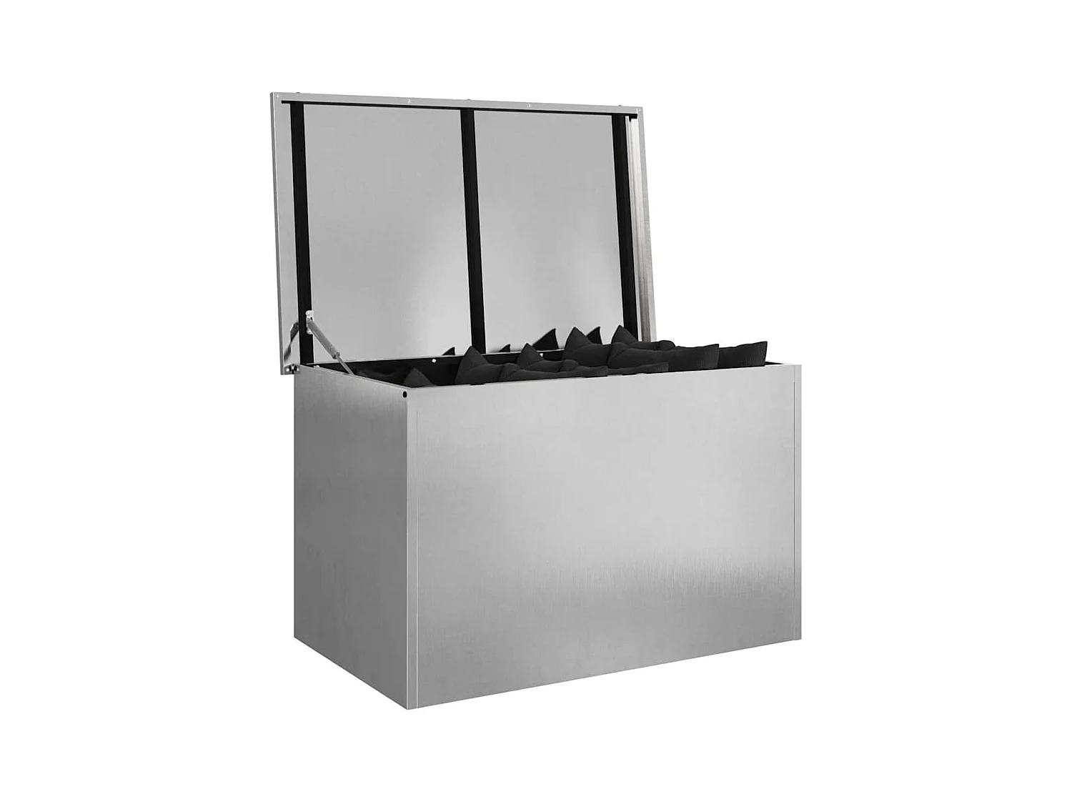 Boîte de Rangement Extérieure Réglable Argent 80 x 50.5 x 50 cm