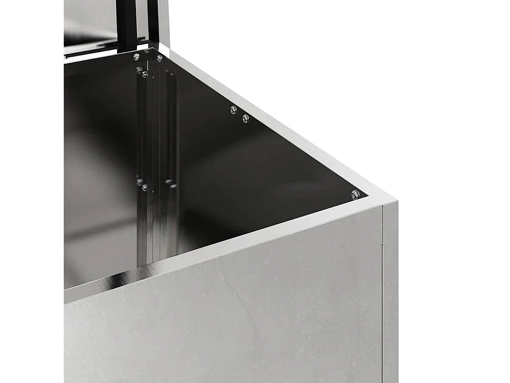 Boîte de Rangement Extérieure Réglable Argent 80 x 50.5 x 50 cm