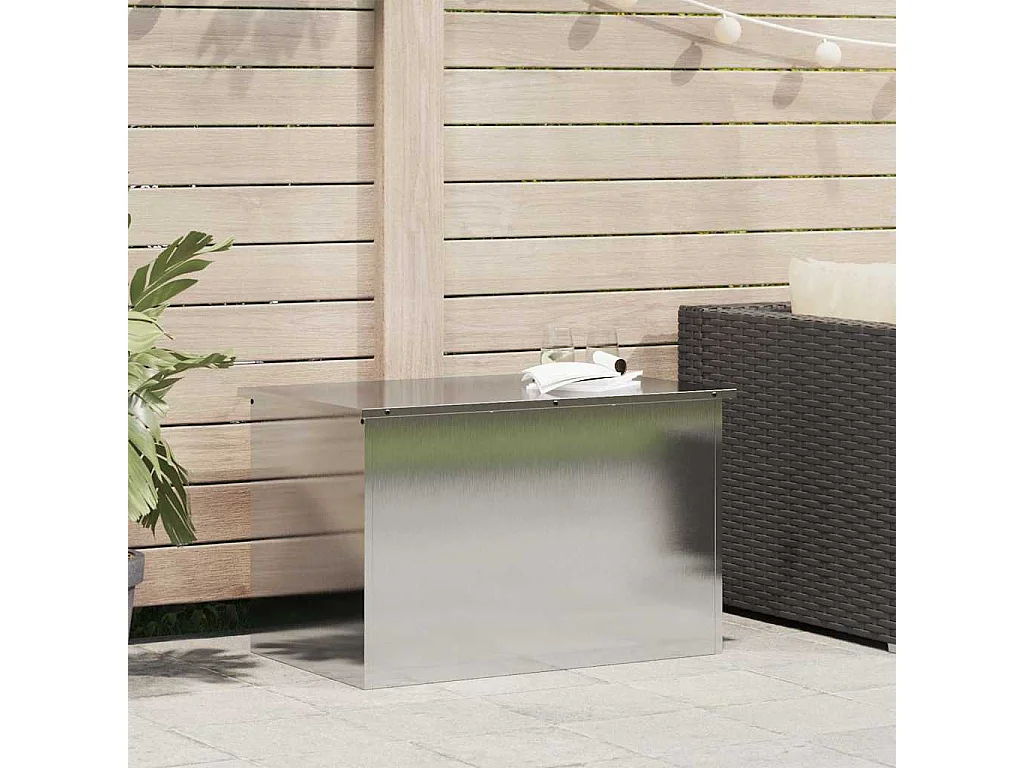 Boîte de Rangement Extérieure Réglable Argent 80 x 50.5 x 50 cm