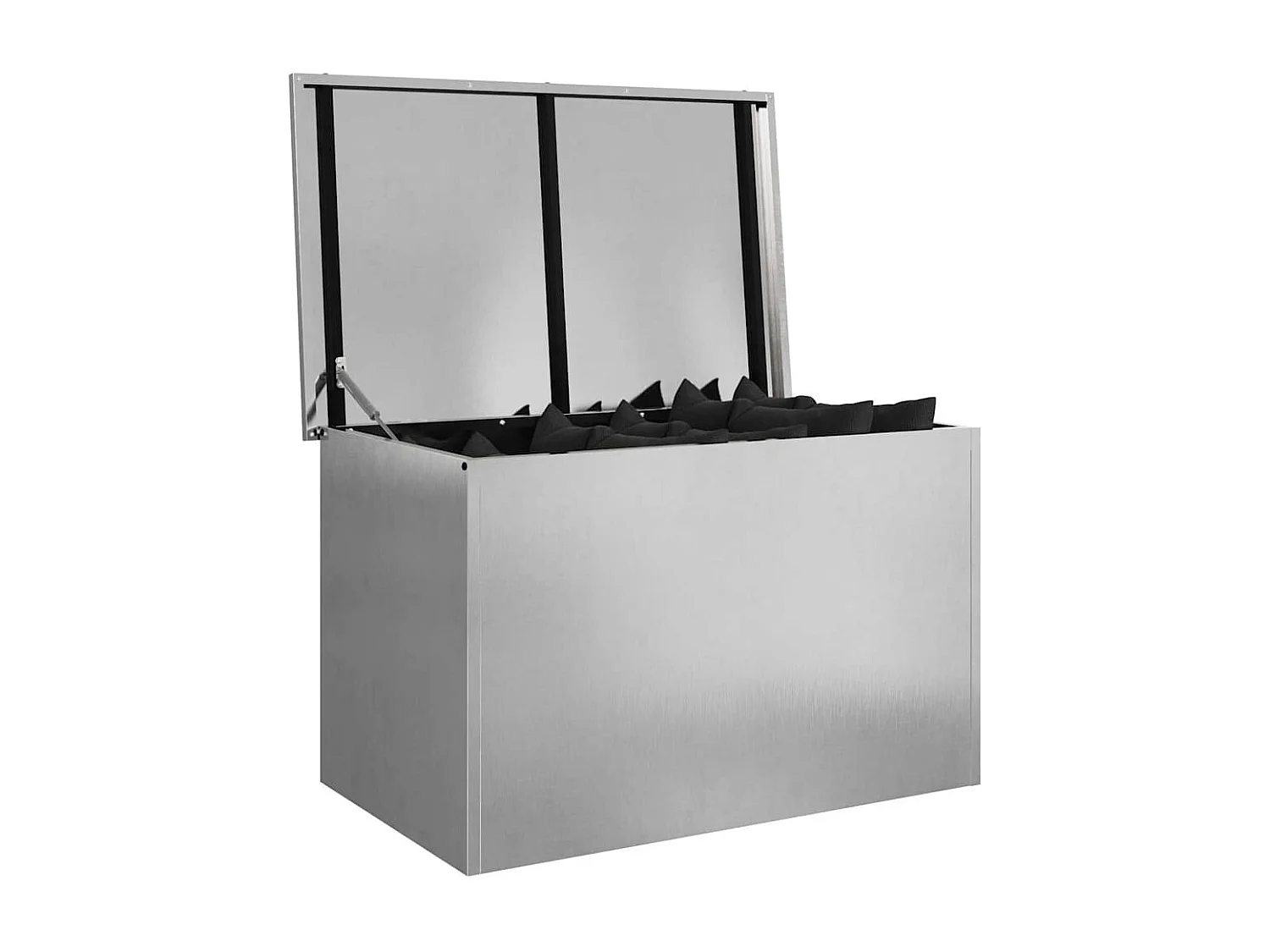 Boîte de Rangement Extérieure Réglable Argent 80 x 50.5 x 50 cm