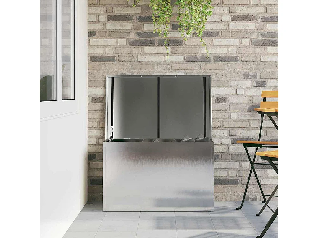 Boîte de Rangement Extérieure Réglable Argent 80 x 50.5 x 50 cm