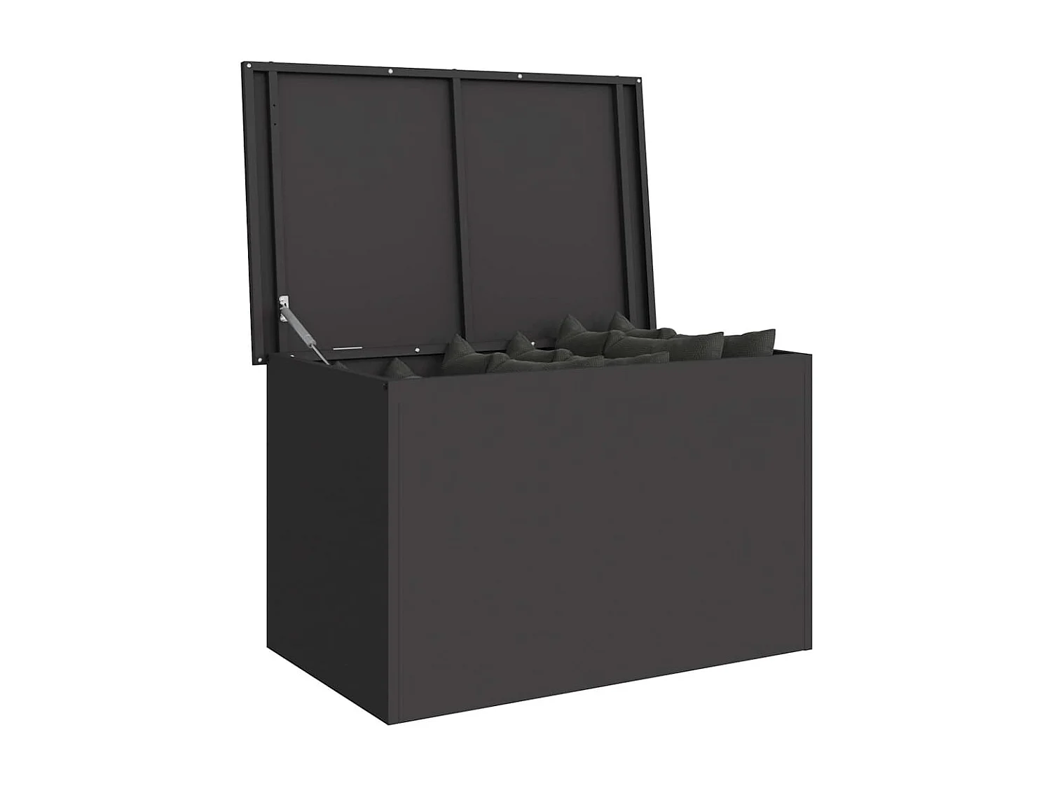 Boîte de Rangement Extérieure Noir 80 x 50.5 x 50 cm