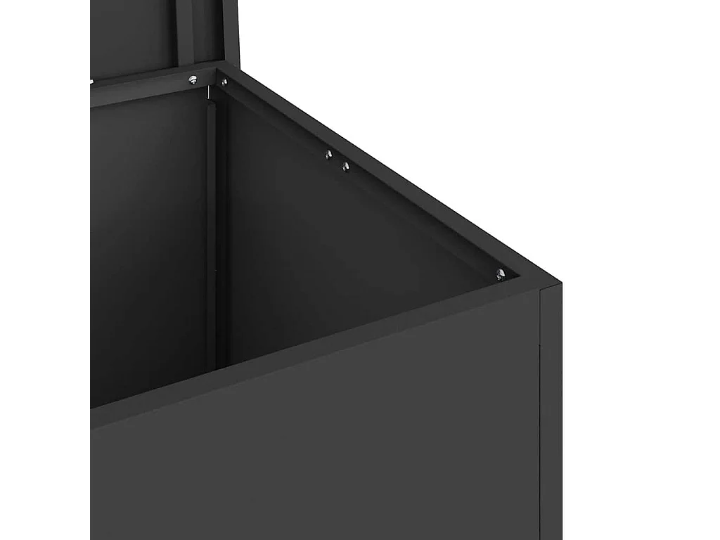 Boîte de Rangement Extérieure Noir 80 x 50.5 x 50 cm