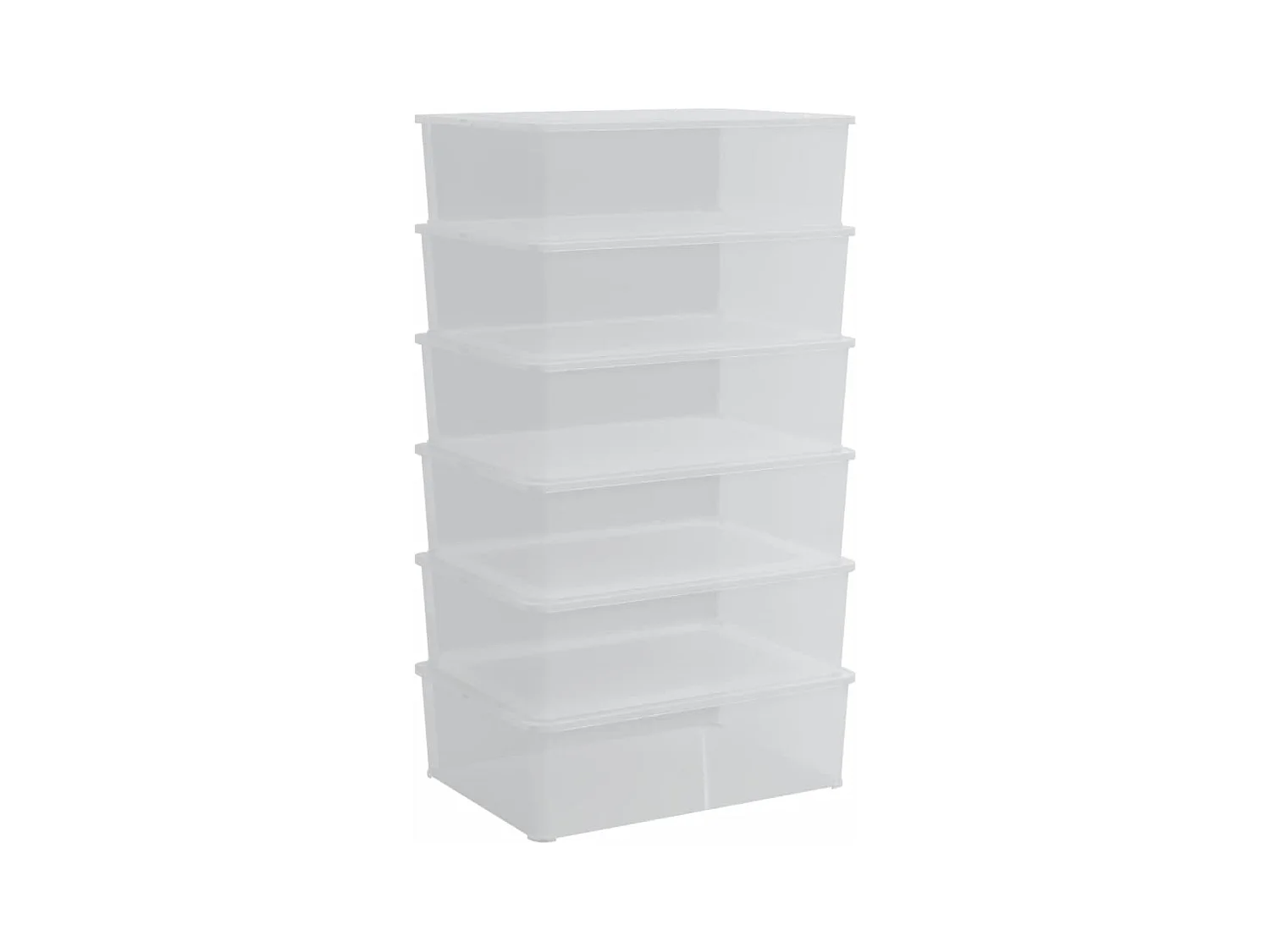 Kunststoff-Aufbewahrungsboxen 6 Stück 25 L stapelbar