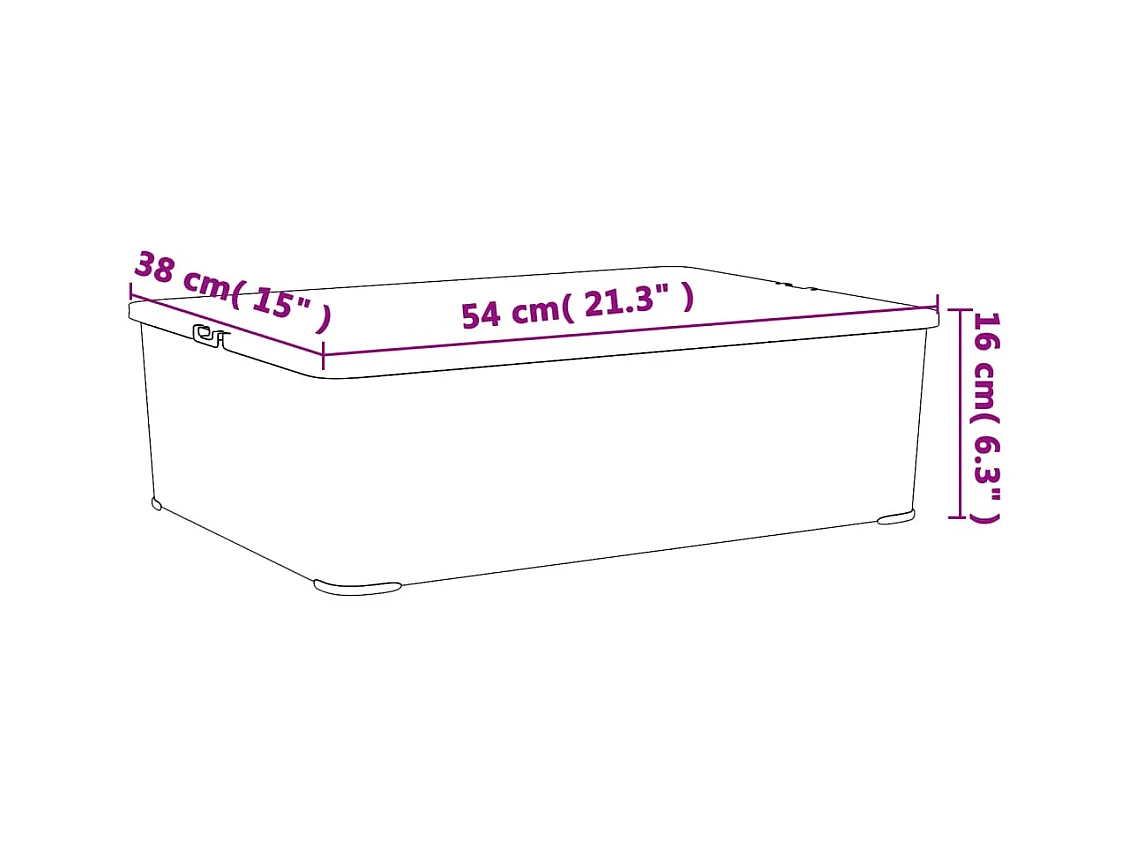 Kunststoff-Aufbewahrungsboxen 6 Stück 25 L stapelbar