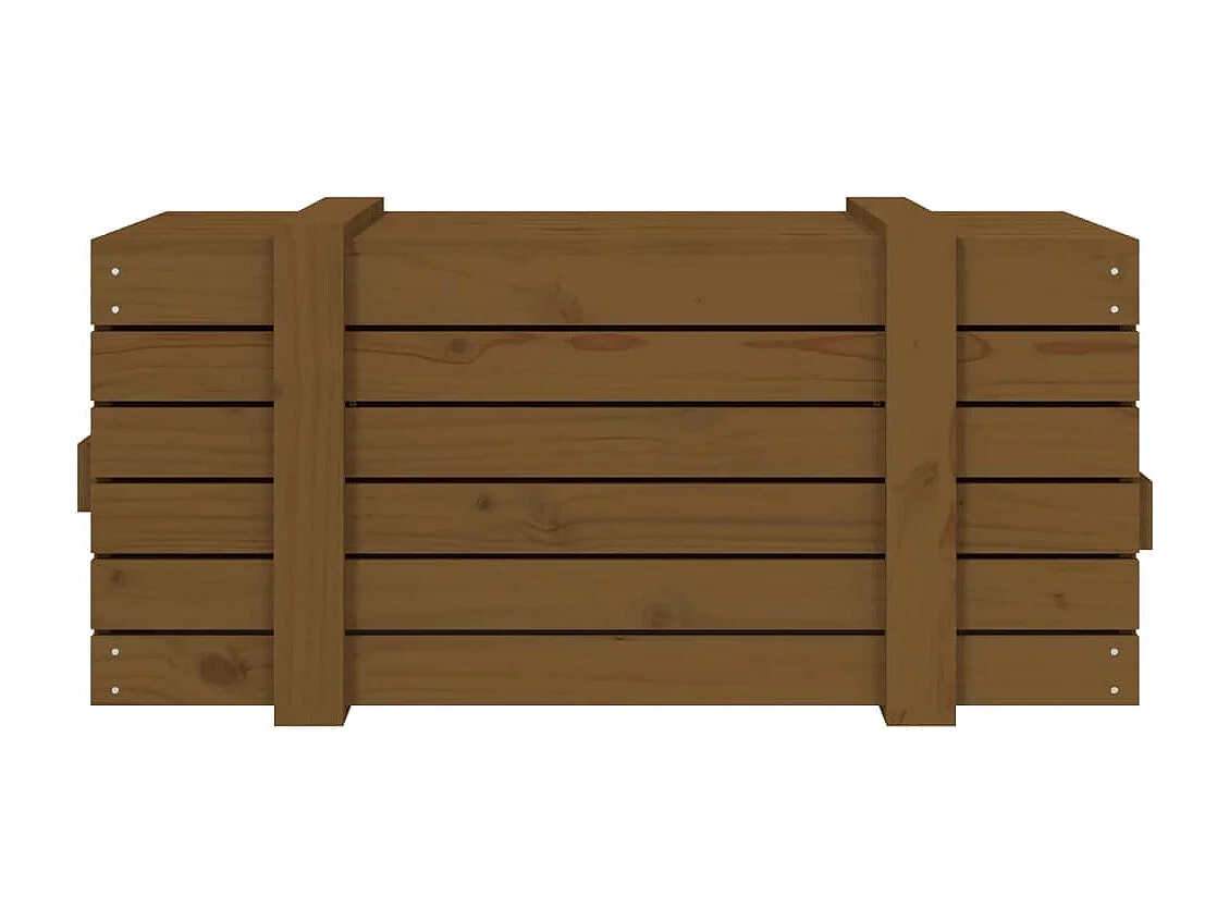 Boîte de rangement Marron miel 91x40,5x42 cm Bois massif pin
