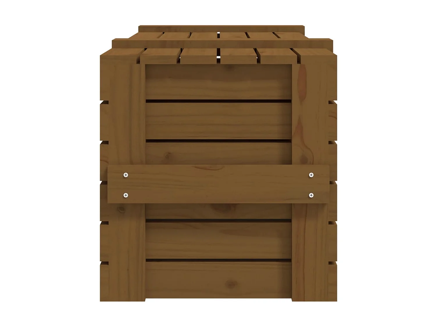 Boîte de rangement Marron miel 91x40,5x42 cm Bois massif pin