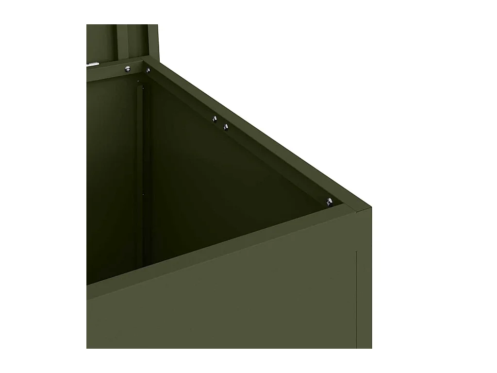 Boîte de Rangement Extérieure Vert olive 55 x 50.5 x 50 cm