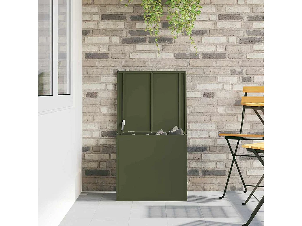 Boîte de Rangement Extérieure Vert olive 55 x 50.5 x 50 cm