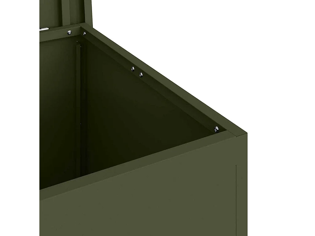 Boîte de Rangement Extérieure Vert olive 55 x 50.5 x 50 cm