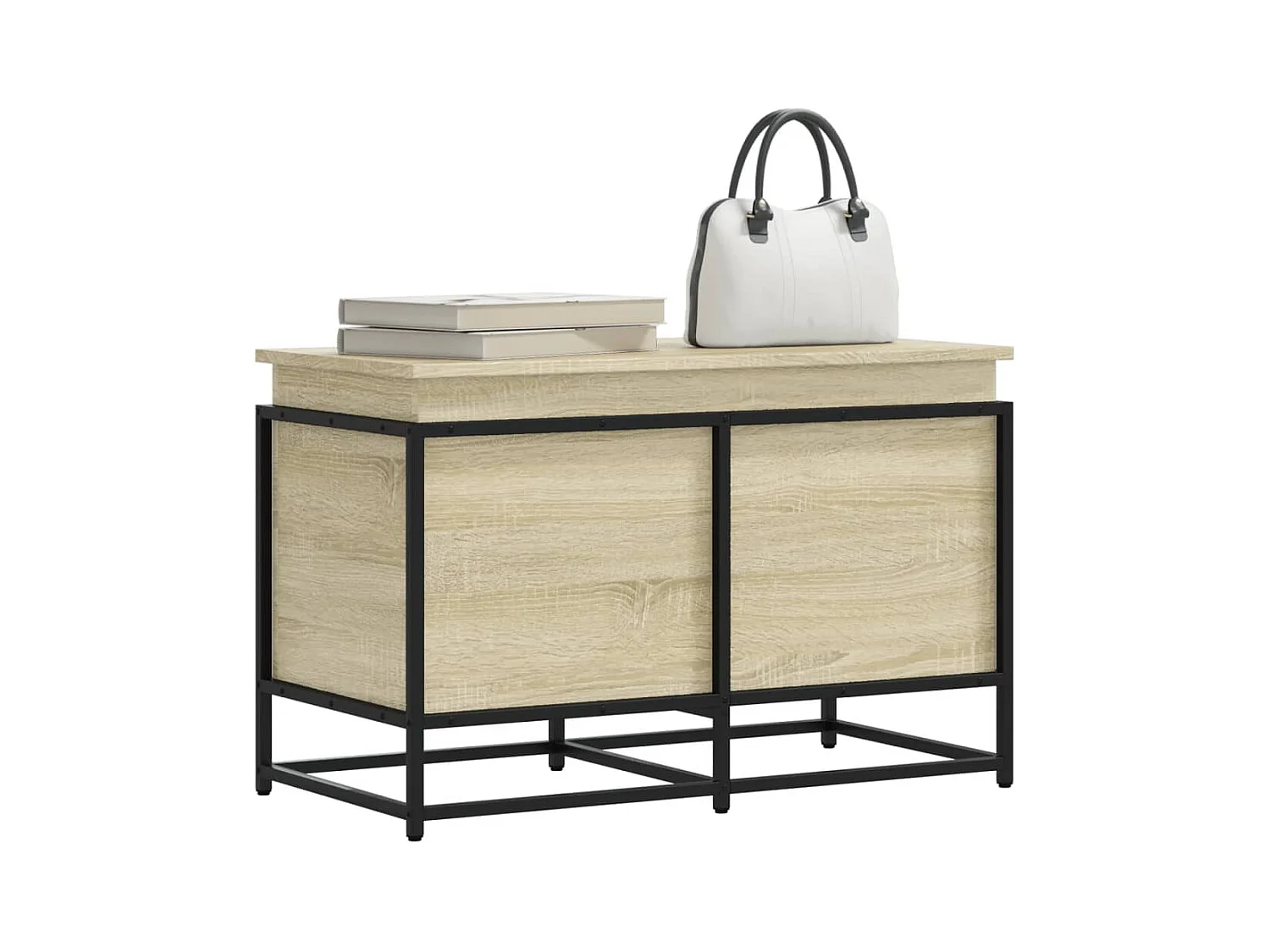 Boîte de rangement avec couvercle chêne sonoma bois ingénierie