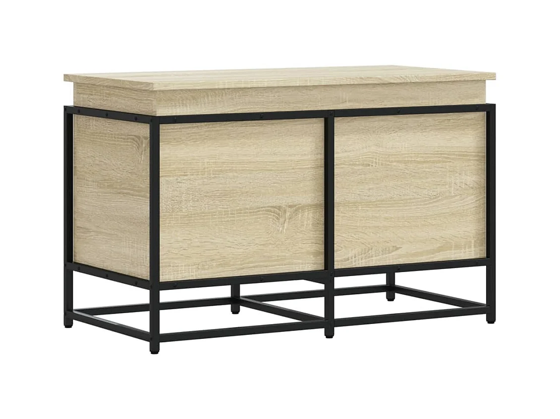 Boîte de rangement avec couvercle chêne sonoma bois ingénierie