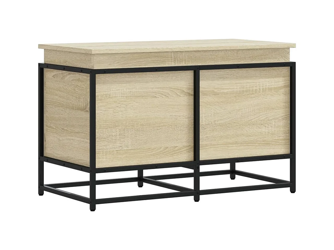 Boîte de rangement avec couvercle chêne sonoma bois ingénierie