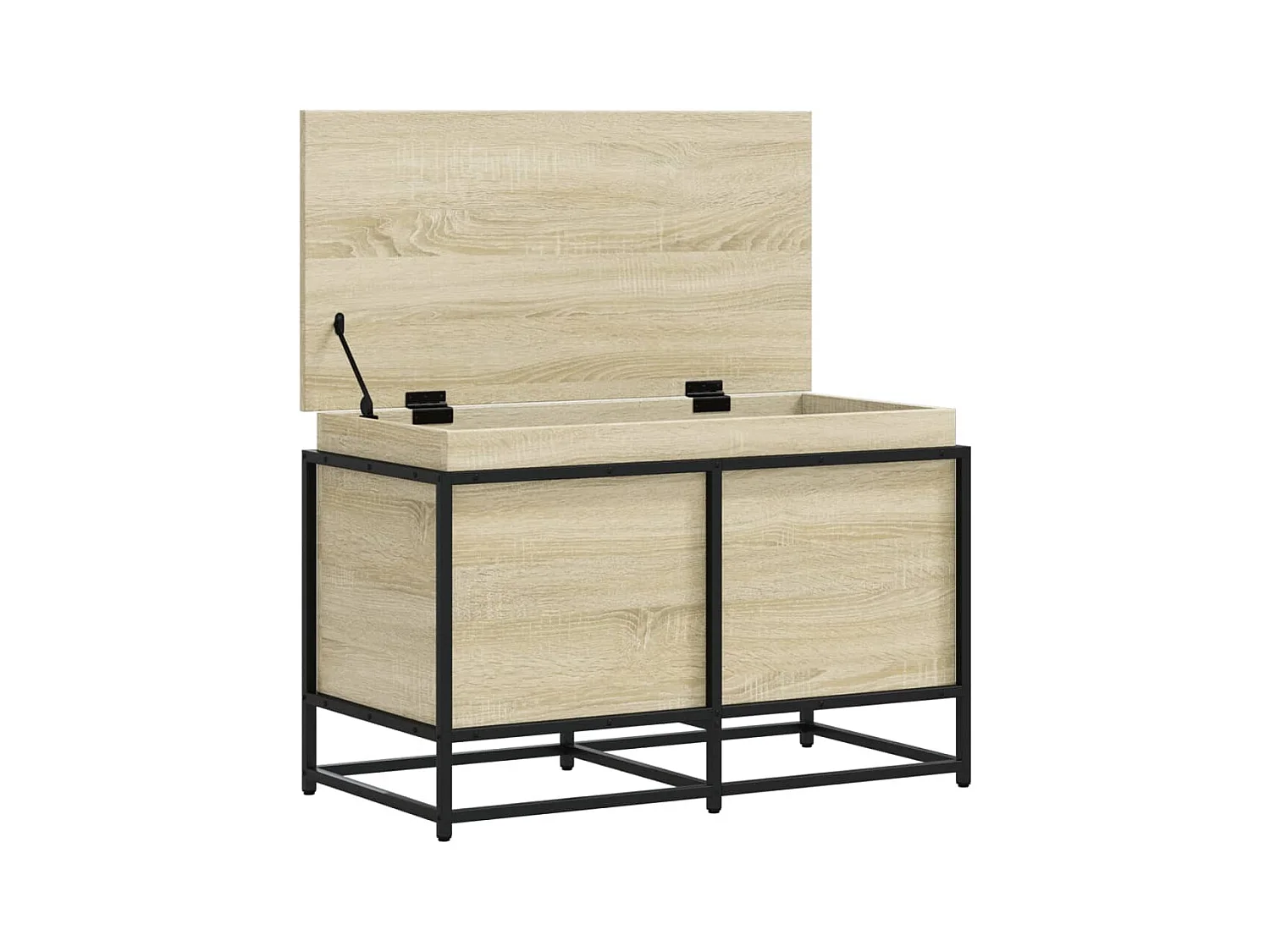 Boîte de rangement avec couvercle chêne sonoma bois ingénierie