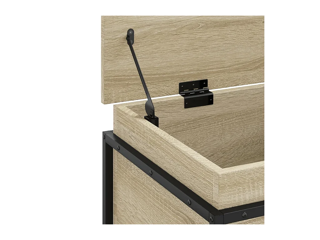 Boîte de rangement avec couvercle chêne sonoma bois ingénierie
