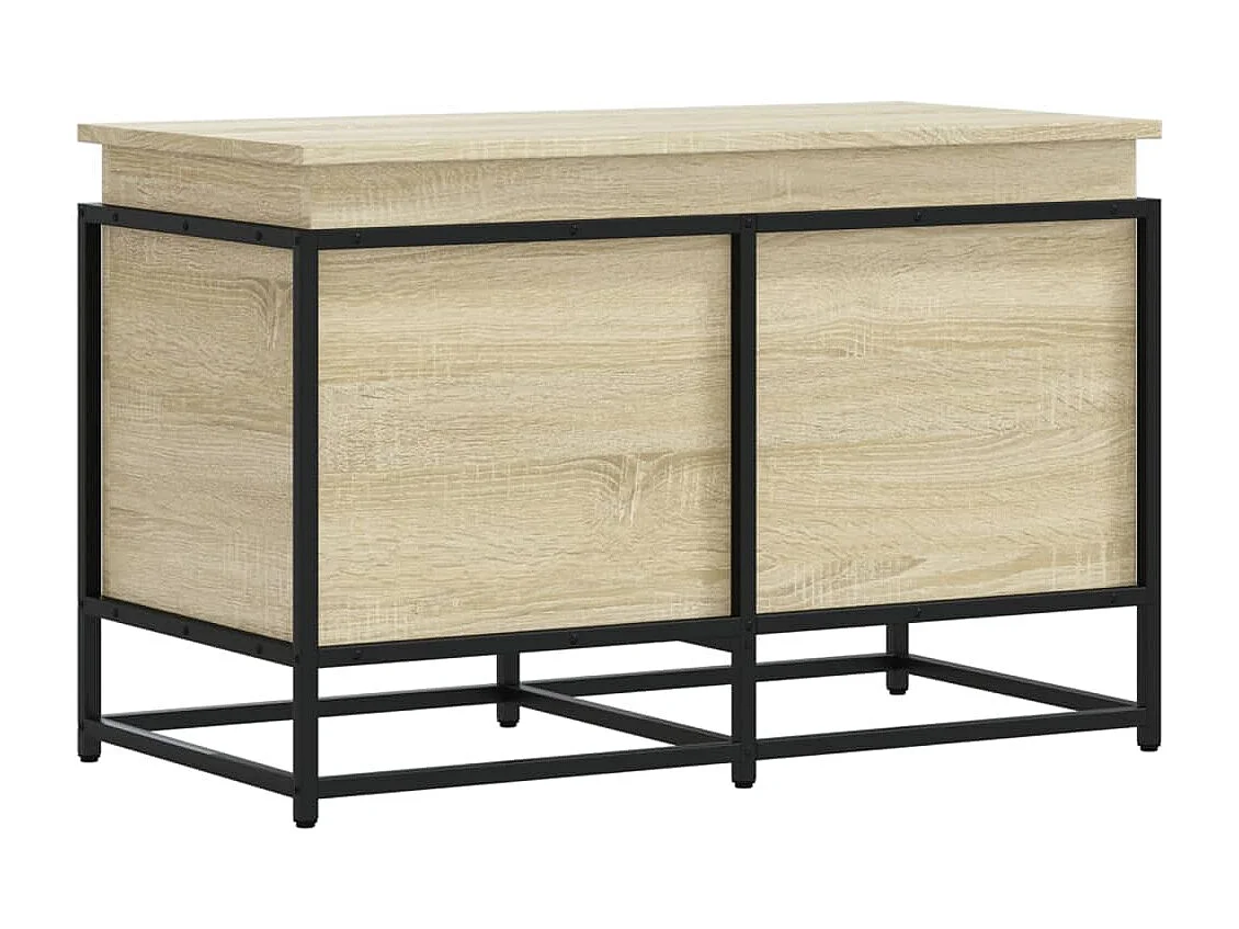 Boîte de rangement avec couvercle chêne sonoma bois ingénierie