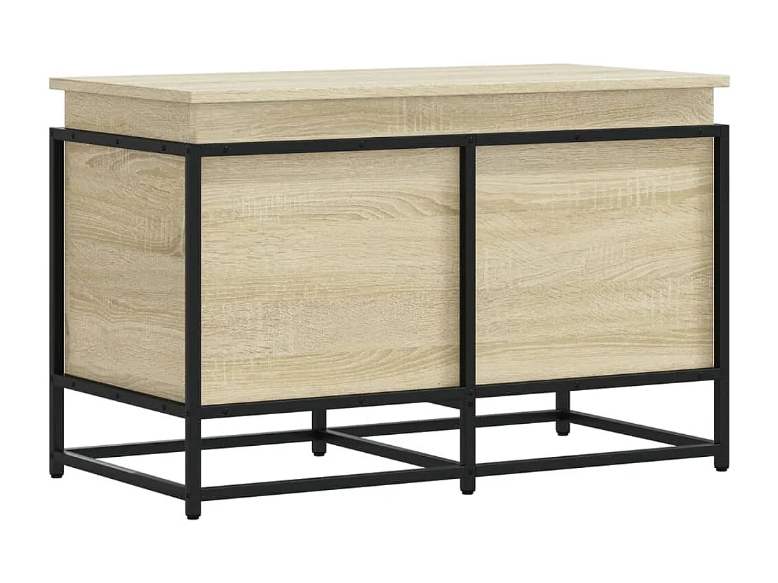 Boîte de rangement avec couvercle chêne sonoma bois ingénierie