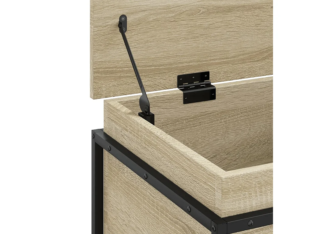 Boîte de rangement avec couvercle chêne sonoma bois ingénierie