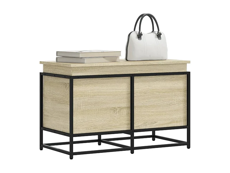 Boîte de rangement avec couvercle chêne sonoma bois ingénierie