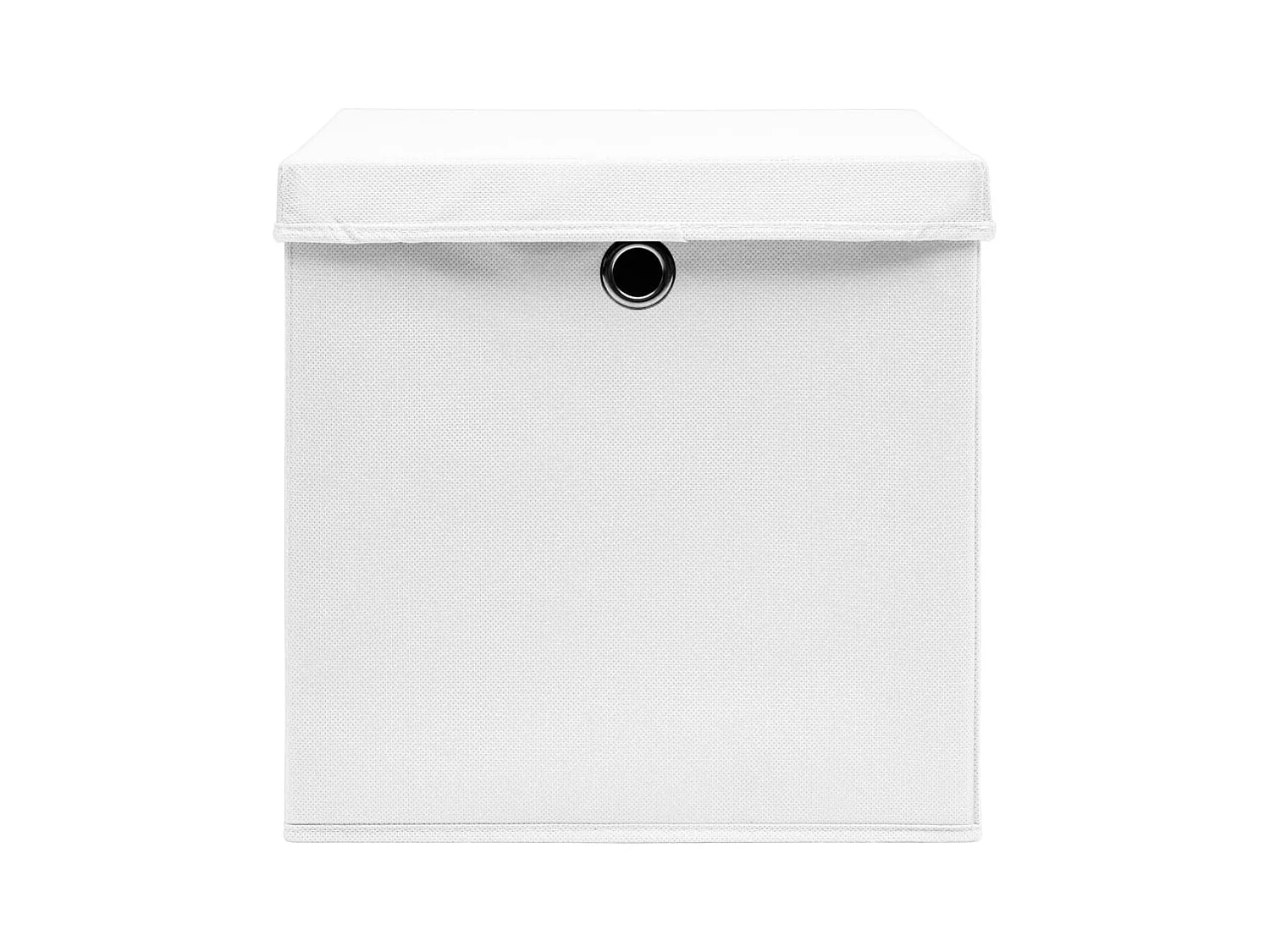 Cajas de almacenaje con tapa 10 uds 28x28x28 cm Blanco