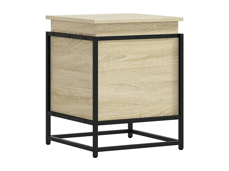 Boîte de rangement avec couvercle chêne sonoma bois ingénierie