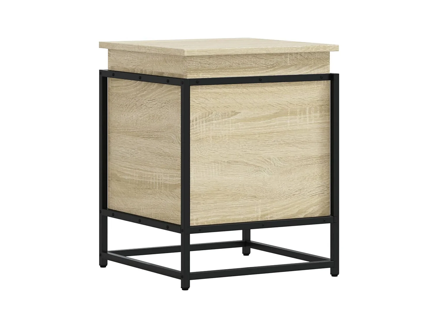 Boîte de rangement avec couvercle chêne sonoma bois ingénierie