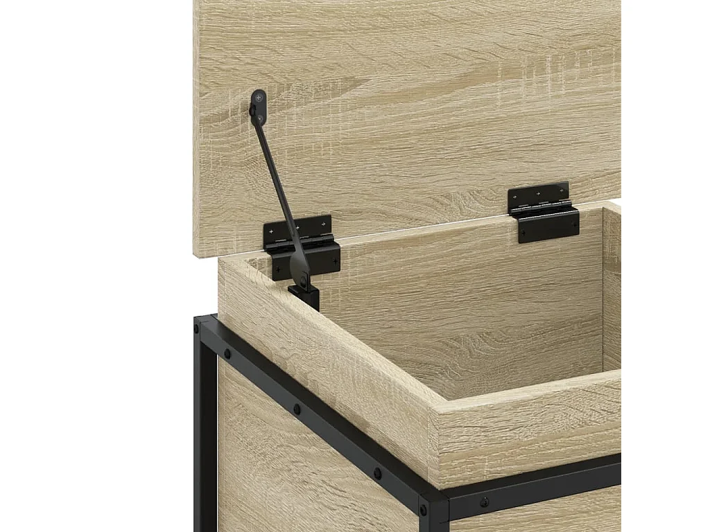 Boîte de rangement avec couvercle chêne sonoma bois ingénierie