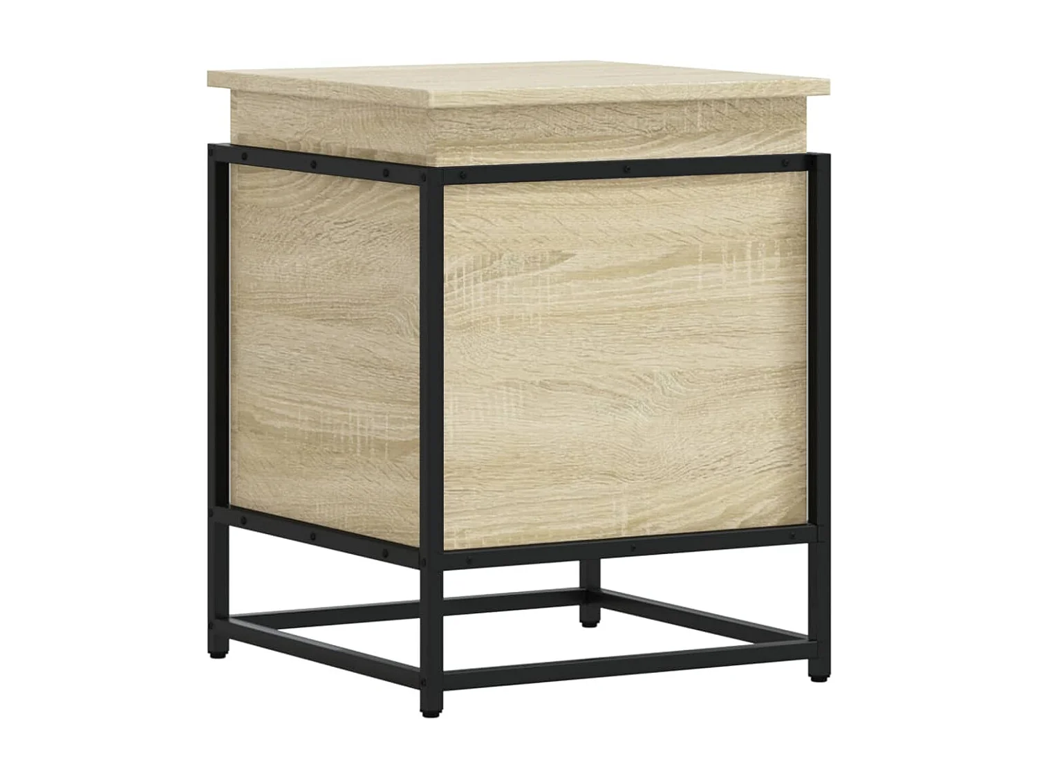 Boîte de rangement avec couvercle chêne sonoma bois ingénierie