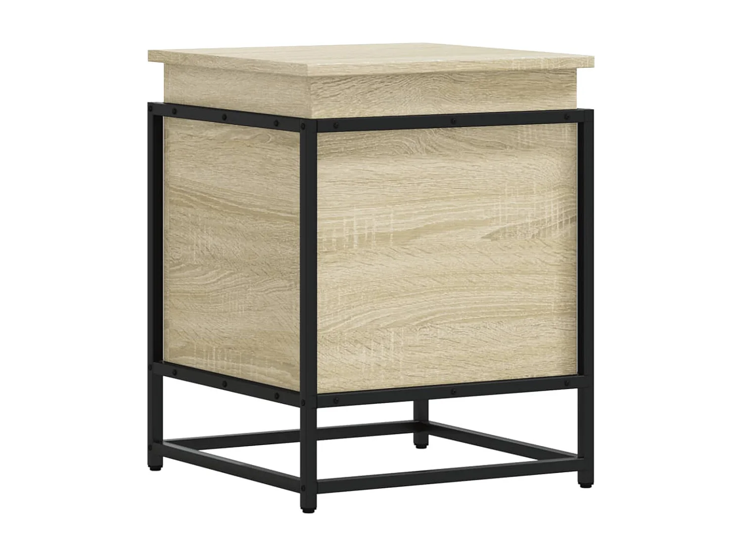 Boîte de rangement avec couvercle chêne sonoma bois ingénierie