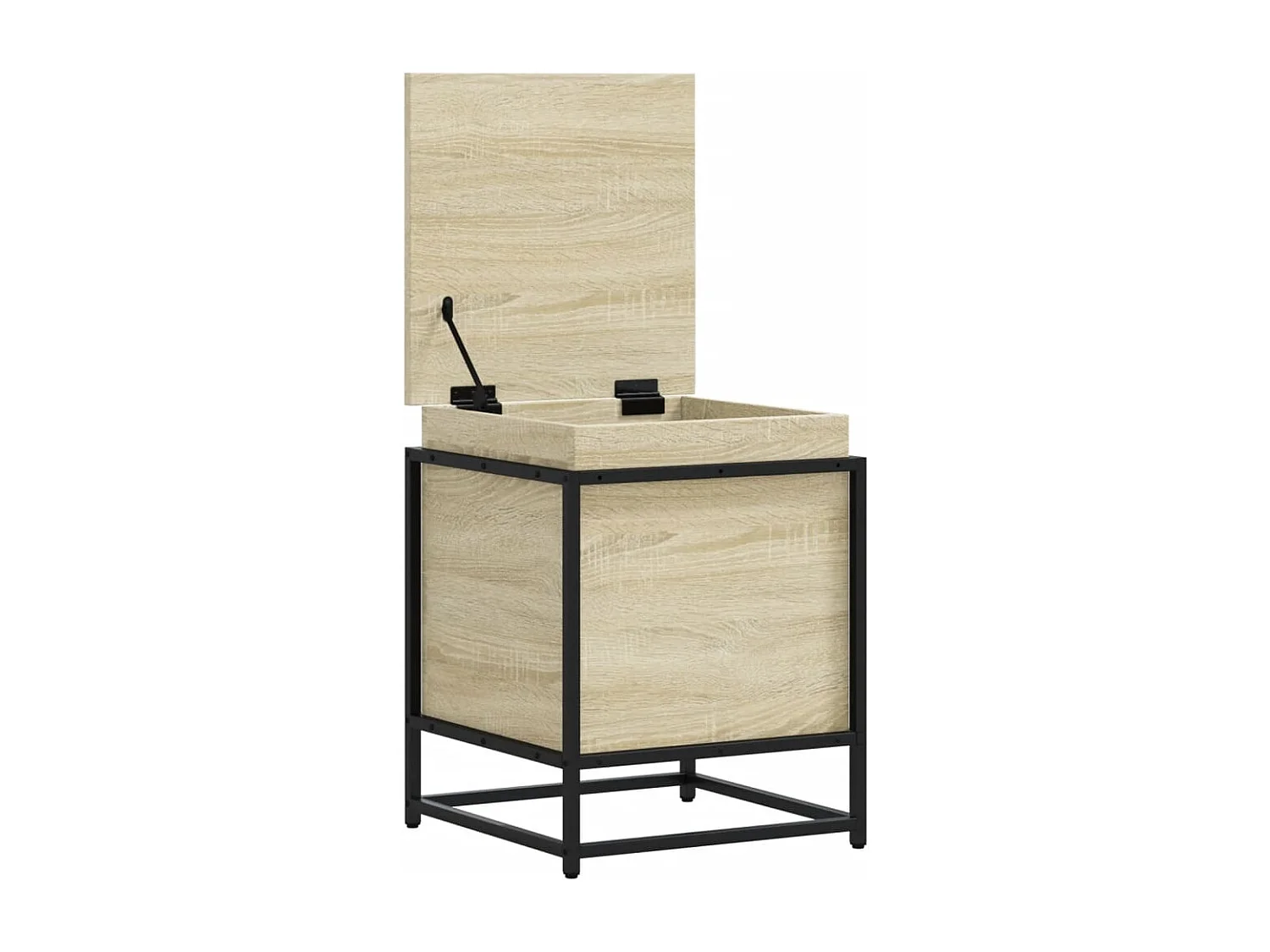 Boîte de rangement avec couvercle chêne sonoma bois ingénierie