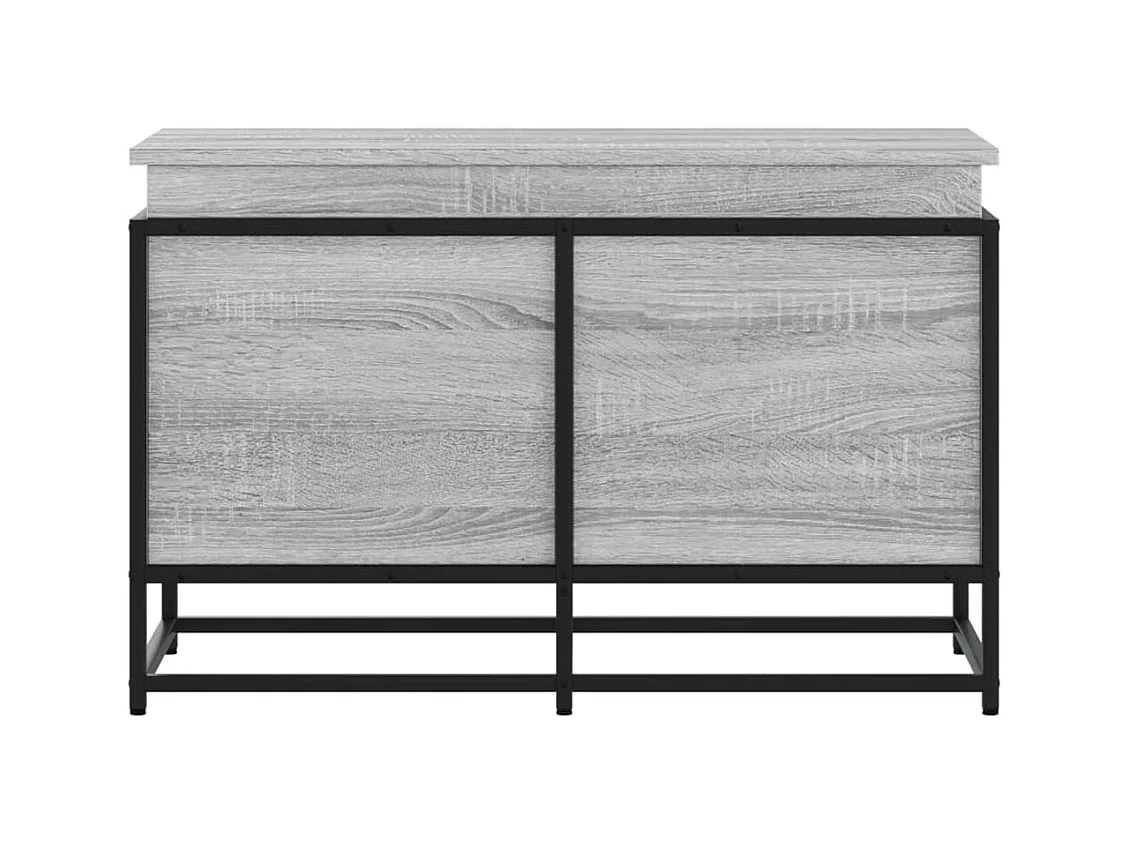 Boîte de rangement avec couvercle sonoma gris bois d'ingénierie