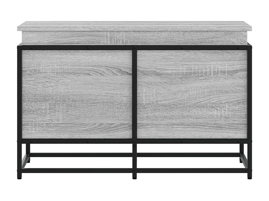 Boîte de rangement avec couvercle sonoma gris bois d'ingénierie