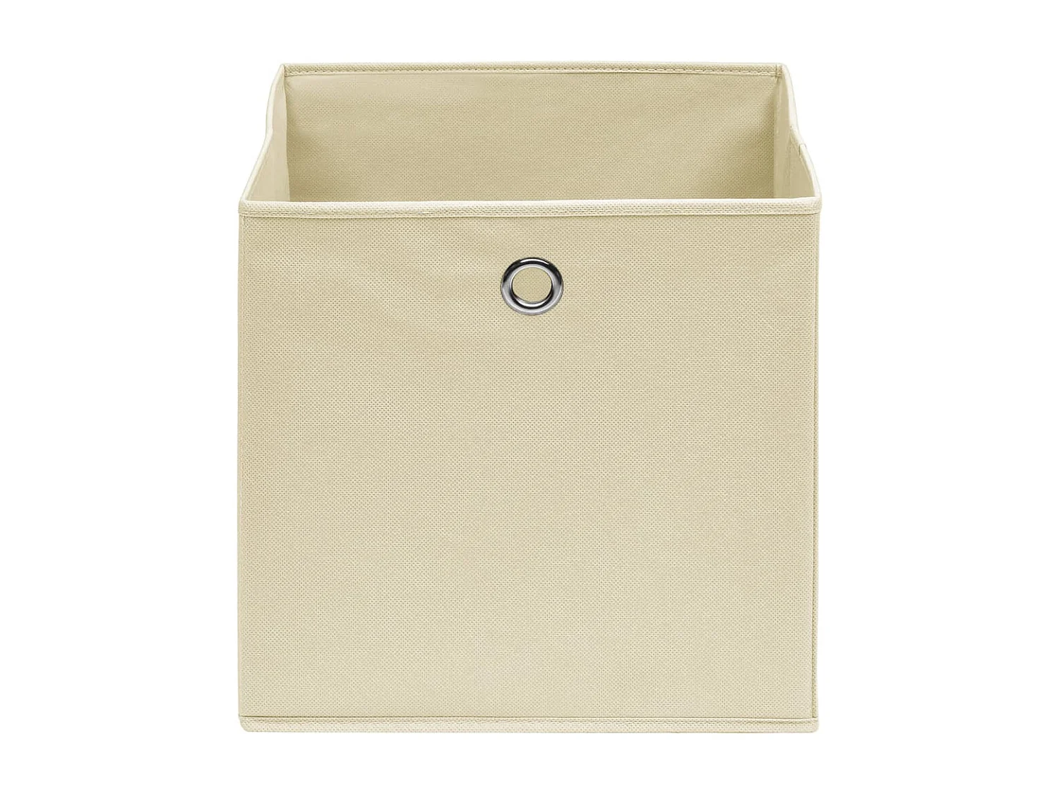 Boîtes de rangement 10 pcs Tissu intissé 28x28x28 cm Crème