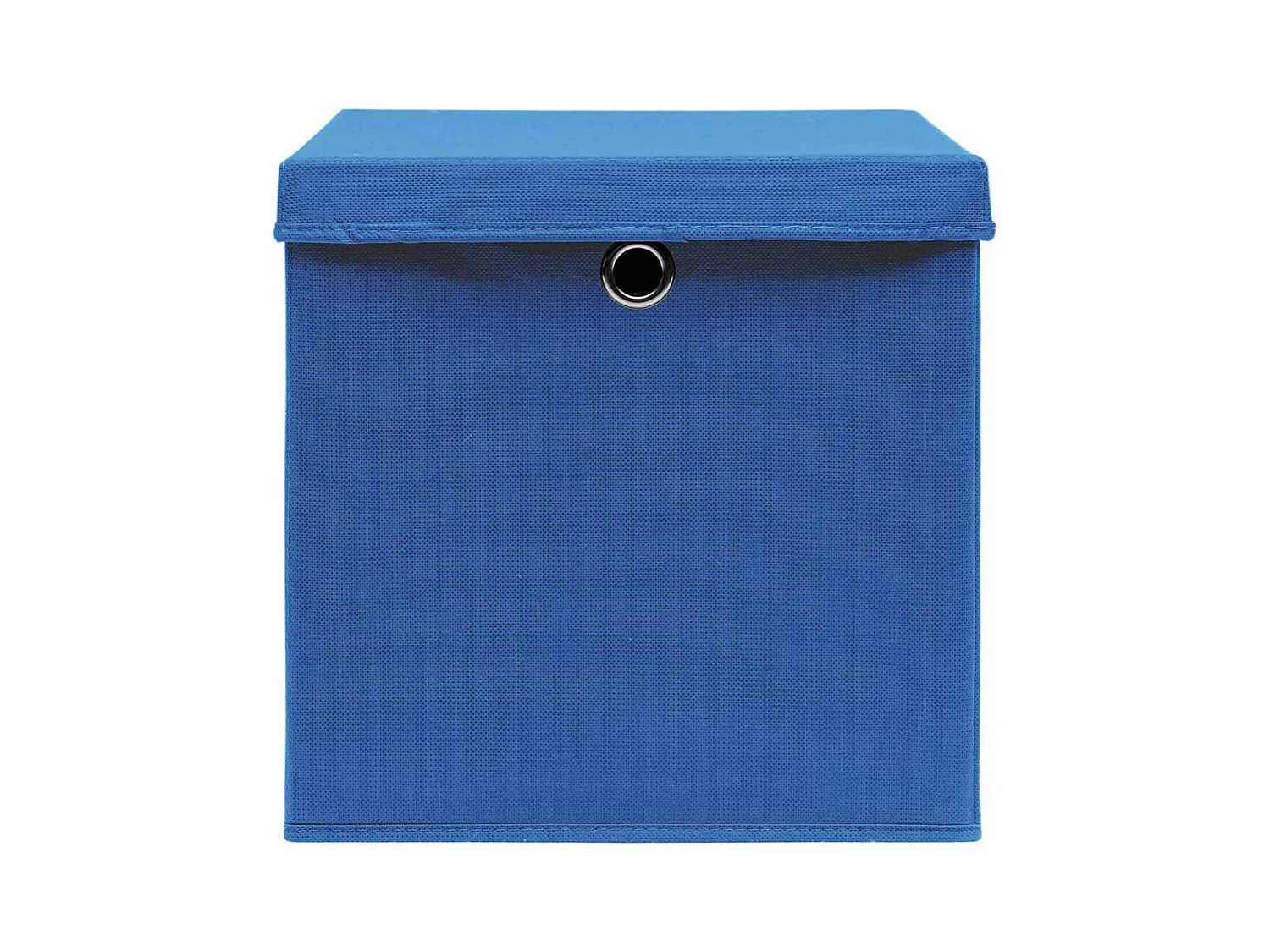 Cajas de almacenaje con tapa 10 uds Azul 32x32x32cm Tela