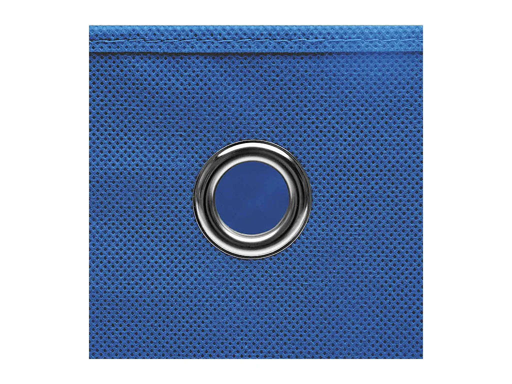 Cajas de almacenaje con tapa 10 uds Azul 32x32x32cm Tela