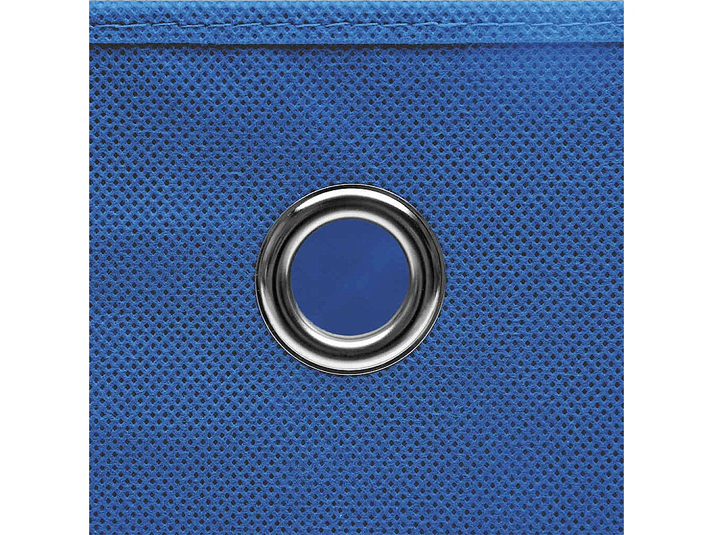 Boîtes de rangement avec couvercle 10 pcs Bleu 32x32x32cm Tissu