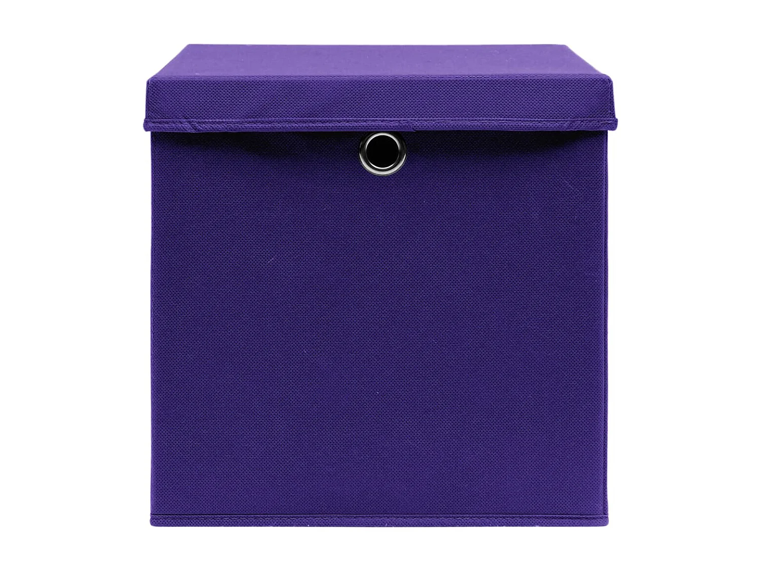 Boîtes de rangement et couvercles 4 pcs Violet 32x32x32cm Tissu