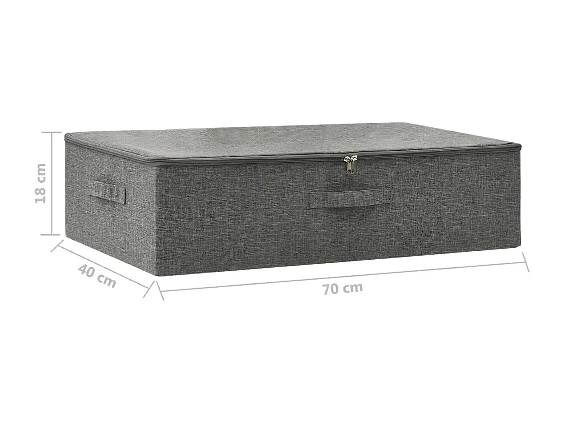 Boîte de rangement Tissu 70x40x18 cm Anthracite
